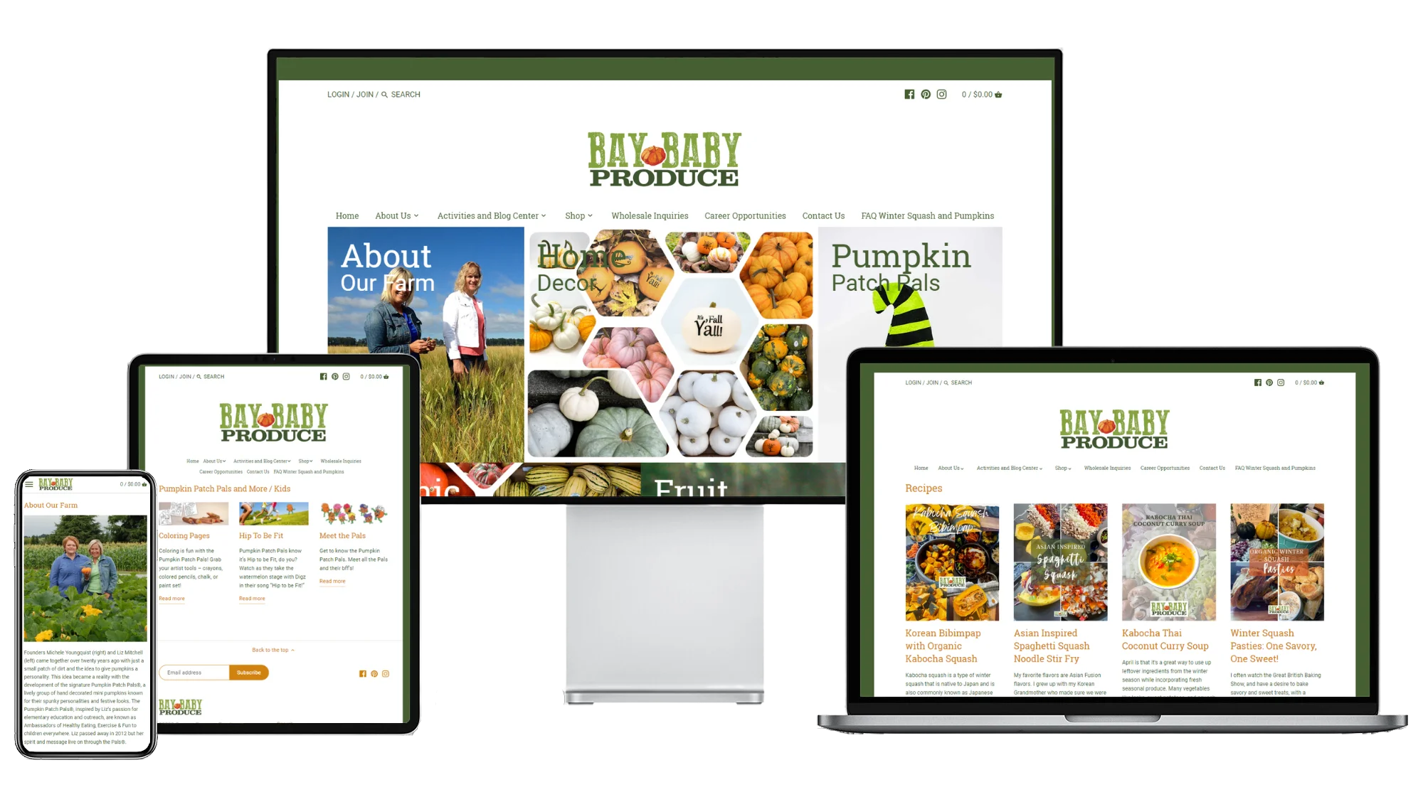 Bay Baby Produce in desktop, laptop, tablet, mobile