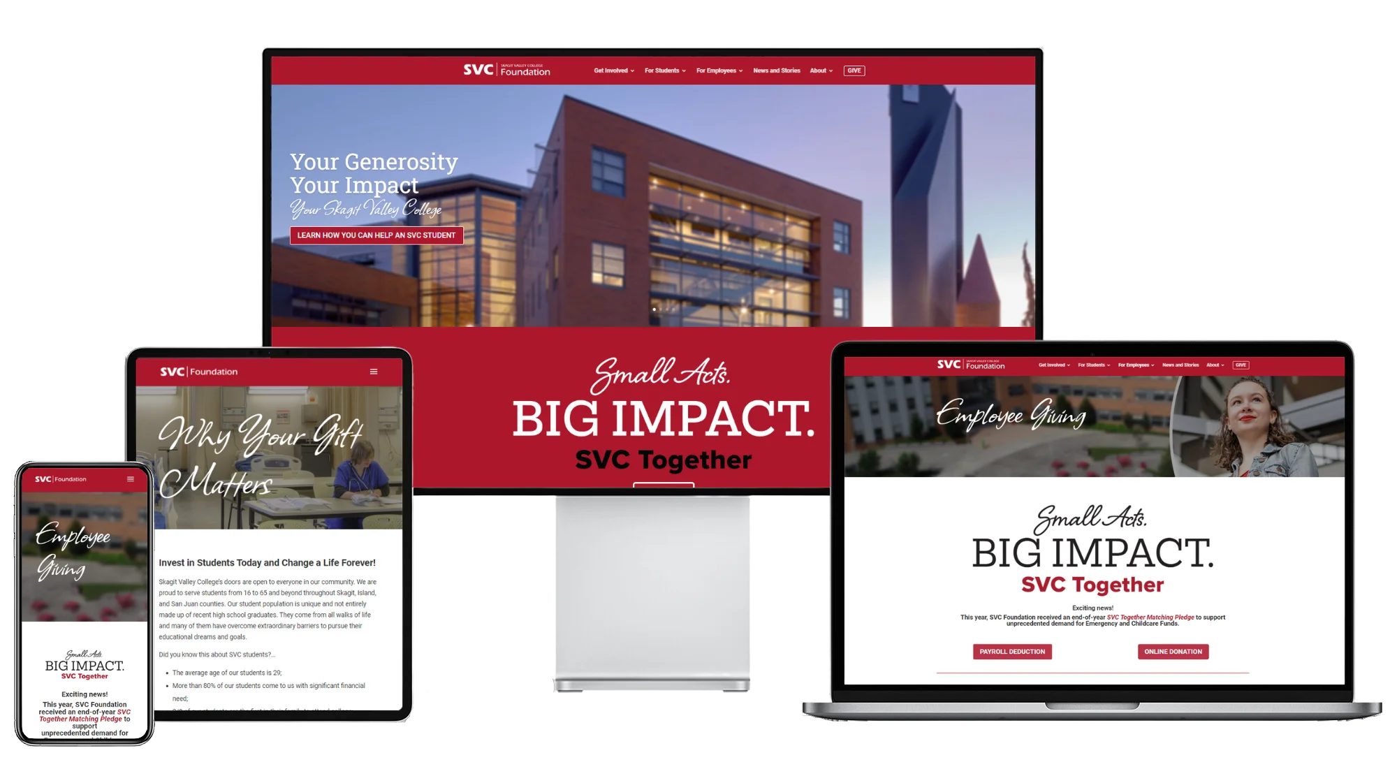 skagit valley college foundation in desktop, laptop, tablet, mobile